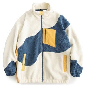 Aelfric Eden Medium NWT Oversized “Corl” Fleece Color-block Jacket ( unisex)